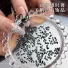 Pedrería para Uñas Forma Marquise Gota de Agua Blanco y Negro Cisne Clásico Circonita Paquete de Material Pedrería de Fondo Plano Decoraciones de Uñas de Moda