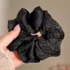 Goma para el pelo estilo coreano, amarilla con flores, tipo intestino grueso, para mujer, Cuerda para el pelo elegante estilo perezoso, Banda de goma de alta elasticidad, Cuerda para el pelo con tacto de alta gama, Accesorios para el pelo