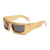 3455 Gran Venta Marco Cuadrado Gafas de Sol Wraparound Futuristas Y2K Europeo y Americano Transfronterizo Comercio Exterior Amazon Uv400 Tendencia