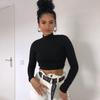 Amazon transfronterizo Europa y Estados Unidos Y2K sexy chica caliente pura quiere nicho suéter decoración callejera cuerpo espalda descubierta cordones camiseta al por mayor