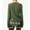 Otoño Invierno Nuevo Estiloalo Mismo Estilo Cuello Redondo Manga Larga Ropa de Yoga para Mujer Pilates Entrenamiento Fitness Ropa Superior Venta al por Mayor