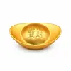 Peças decorativas em formato de lingote de ouro, feitas para se assemelhar a ouro real, são sólidas e podem ser usadas como enfeites de mesa na sala de estar, bem como preenchimento para tigelas de tesouro e como itens decorativos criativos