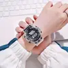 592 relojes electrónicos transparentes Matcha verde multifunción deportivos impermeables relojes ins al por mayor