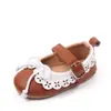 Sapatos de Bebê para Menina de 0-1 Ano Primavera e Verão Sapatos de Criança com Sola de Borracha Antiderrapante para Uso Interno Sapatos de Bebê com Velcro