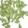 Plástico 5*11mm Hojas Pequeñas Verdes Abs Acrílico Hecho a Mano DIY Moda Versátil Joyería Pendientes Accesorios para Ropa
