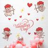 Cupido de San Valentín Transfronterizo Amor Pegatina Ventana Gabinete Refrigerador Pegatina de Pared Decoración Ambiente Festivo Autoadhesiva