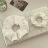 Blogger Altamente Recomendado ~ Dulce de Calidad Coreana Colorido Material de Algodón Estilo Ins Scrunchie Versátil Lazo para el Cabello Estilo Chica Dulce Crema