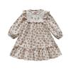 Vestido Dulce de Niña con Mangas Volantes Florales Estilo Francés Colección Primavera 2026 con Bordado Floral Vestido Largo de Princesa para Niños