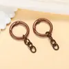 Llavero Colgante de Cadena de Cuatro Secciones Lacada con Hebilla de Primavera de Color Caramelo Accesorios para Joyería DIY Aro de Resorte Colgante para Bolso