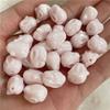 Concha rosa em relevo fofo coelho deitado tridimensional buraco do meio espaçador contas artesanais faça você mesmo pulseira tecida acessórios de joias com miçangas