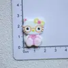 Gafas Brillantes Accesorios de Resina Gatito Kt Dibujos Animados DIY Joyería Infantil Pasador Caja de Almacenamiento Parche Adhesivo para Refrigerador
