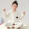 Pijama para niñas de algodón nube, manga larga, para primavera y otoño, para niños mayores y niñas, ropa de casa de aire acondicionado para niños, conjunto modelo nuevo 2026