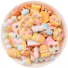 Comida Divertida y Juego Galletas de Pastel Dulces Snacks Crema Gel Funda para Teléfono Accesorios para Pasador Joyería de Resina DIY