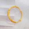 Pulsera Vintage Chapada en Oro con Diseño Ajustable para Mujer, Pulsera con Patrón de Hojas, Estilo Artístico al por Mayor