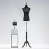 Maniquí de Vestido de Novia para Mujer de Medio Cuerpo Soporte de Exhibición en Ventana Cuerpo Humano Falso Maniquí Negro de Cuerpo Completo para Exhibición de Vestidos