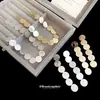 Colar de Metal Redondo Minimalista Fashion Estilo Europeu e Americano com Design Único, Corrente de Clavícula de Nicho, Brincos de Luxo Leve de Alta Qualidade para Mulheres