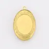 Caixa de Foto de Casal Criativa Europeia e Americana Colar Pingente de Joia DIY Caixa de Foto Oval Retro com Abertura Pingente de Metal