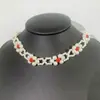 Colar de Contas Boêmio para Mulheres, Corrente para Clavícula de Moda com Pérolas de Imitação, Acessório da Moda Adequado para Todas as Estações