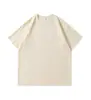 Camiseta de hilo doble de 40 hilos, 220 g, hombro ligeramente caído, con logo de empresa, uniforme de grupo, top de algodón puro, manga corta holgada de verano, venta al por mayor