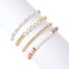 Pulsera de perlas de cristal de color transfronterizo de Europa y Estados Unidos, pulsera de perlas acrílicas cálidas de moda familiar al por mayor