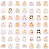 Nuevas pegatinas de acuarela de gatos lindos transfronterizas de 50 piezas, adorables calcomanías de gatitos de dibujos animados para equipaje, cuadernos y agendas