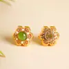 Acessórios com Inlay de Jade Hetian Natural DIY Acessórios de Jade Semi-Acabados Estilo Chinês Versátil Acessórios para Pulseira