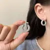 Pendientes de Letra Estilo Japonés-Coreano Atmosféricos Sentido Avanzado para Mujer Lujo Ligero Nicho Versátiles Elegantes Pendientes de Esmalte con Goteo Accesorios para Orejas