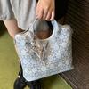 Bolso tipo bandolera cubo de diseño exclusivo para mujer 2025 Nuevo estilo Moderno Brillante Bolso tote con diamantes Bolso de hombro cruzado casual