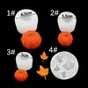 Halloween diy tridimensional abóbora folha de bordo série molde de silicone aromaterapia simulação vela molde decoração bolo de abóbora
