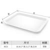 Plato rectangular de melamina comercial bandeja para carne marinada cocida plato hondo grande de plástico blanco plato para exhibición de plato frío