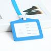 Estojo para cartão de coleta Estojo de couro transparente de um lado espesso Suporte Cordão Permissão de trabalho para funcionários Marca industrial Estojo para certificado de marca Estojo de couro sintético