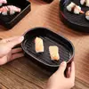 Louça de Melamina Prato para Fondue Prato para Churrasco Prato para Sashimi Prato para Buffet Prato de Exibição Prato Dourado Criativo Japonês e Coreano