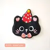 Pegatinas de Tela Bordadas de Gato de Dibujos Animados Pegatinas Creativas para Parche de Ropa Pegatinas Decorativas Adhesivas Traseras para Bolsas Chaquetas de Plumas Carcasas de Teléfono Móvil Pegatinas Decorativas DIY