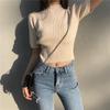 Estilo Nuevo de Primavera y Verano 2025, Sentido del Diseño, Estilo Suave, Diseño Casual para Mujer que Reduce la Edad, Top de Punto Ajustado