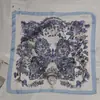 Pañuelo cuadrado estampado de leopardo bufanda coreana femenina de seda versátil pañuelo para el pelo bufanda retro flor de anacardo pañuelo cuadrado pequeño venta al por mayor