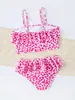 Traje de Baño para Niñas Bebé de 3 Años Niña de 6 Años Traje de Baño para Niñas Estilo Occidental Moda Niña Lindo Dibujo Animado Traje de Baño Dividido