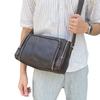 Bolso cruzado de cuero genuino para hombre, Bolso de hombro casual portátil versátil, Bolso para iPad para el trabajo con múltiples bolsillos, Transfronterizo