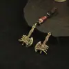 Chaveiro de Torneira de Latão Retrô Mais Vendido Cordão de Chave Trançado à Mão Pingente de Chave de Carro Original