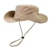 Sombrero de Protección Solar Sombrero de Pescador para Hombre Sombrero de Pescador de Verano Sombrero de Sol para Montañismo al Aire Libre Cubre Rostro Sombrero de Sol Anti-UV