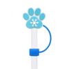 Huella de pata de cachorro linda fiesta DIY cubierta para pajita tapón de polvo PVC funda de pajita de dibujos animados tapa de pajita accesorios decorativos