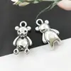 1 Peça de Acessório de Joia de Liga, Pingente de Ursinho Fofo 3D Prata Antiga, Brincos DIY, Corrente de Celular Pequeno Pingente Venda por Atacado
