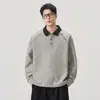 Novedad Otoño/Invierno 2026: Suéter Casual Versátil de Ajuste Holgado para Hombre con Cuello Campana, Sudadera de Manga Larga de Moda Americana High Street para Hombre
