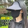 Sombrero de Sol Integrado No Sensorial para Mujer en Verano, Anti-UV, Sombrero de Sol Sin Marcas, Plegable, Ultraligero, Sombrero de Sol con Parte Superior Hueca