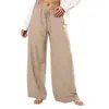 Amazon Cross-Border Roupas Femininas 2026 Primavera Novo Estilo Europeu e Americano Algodão Linho Rústico Lavado Solto Calça Longa Solta Casual para Mulheres