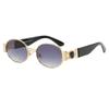 Gafas de Sol Redondas Nuevas 2025 Metal Trendy Gafas de Sol de Influencer para Mujer Retro Estilo Lisa Gafas de Sol para Fotos