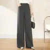 Pantalones de traje casual rectos para mujer, nuevo estilo primavera y otoño 2026, de cintura alta, adelgazantes, holgados, versátiles, de pierna ancha