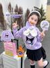 Suéter para Meninas Outono e Inverno 2025 Novo Estilo Infantil Desenho Animado Inverno Bebê Fashion Espesso Quente Tricotado Top