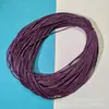 Cordón de cuero de piel de oveja al por mayor de 3 mm a 6 mm, cordón redondo de cuero, cordón de cuero PU sintético, cordón de cuero con núcleo recubierto para accesorios, cinturones, accesorios de bricolaje