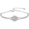 Pulsera redonda de circonitas, exquisita, simple, de alta gama, con diamantes completos, diseño nicho, pulsera de lujo ligero, pulsera para combinar con todo