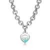 Nuevo Colgante en Forma de Corazón para Abrochar de la Marca T, Varios Estilos de Collares, Modernos y Elegantes, Selección de Influencers Populares, Diseño Clásico, Venta Directa del Fabricante